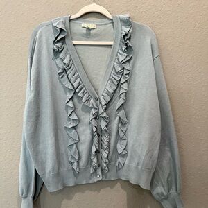 Ryegrass Ruffle Cardigan Sz 1X NWT